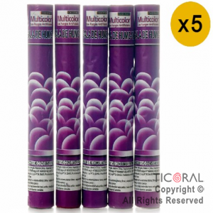 BENGALA DE HUMO VIOLETA CADENACI MULTICOLOR x 5 UNIDADES